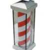 Chrome CUBIX Revolving/illuminated barbers pole-0